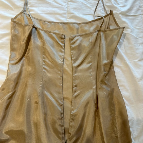 Paris Boutique Designer 2PC Dress Silk w Velvet Trim. Size 42 or 8-10. NWT - Picture 9 of 13